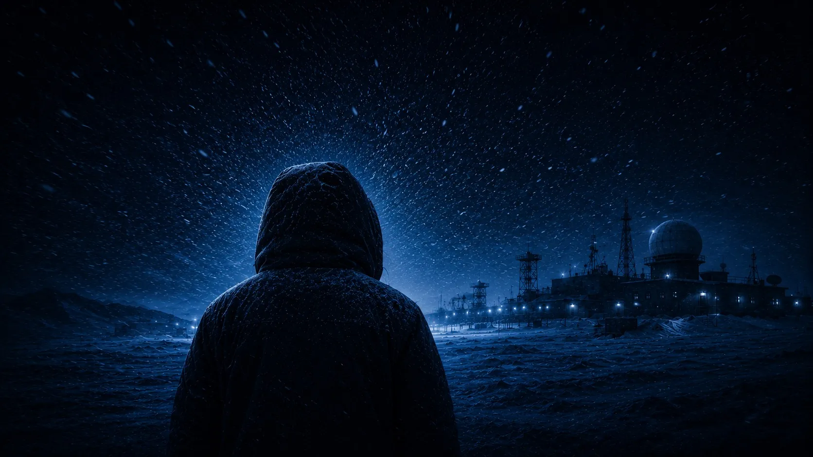 Outpost 31 snowy arctic blizzard cinematic backdrop